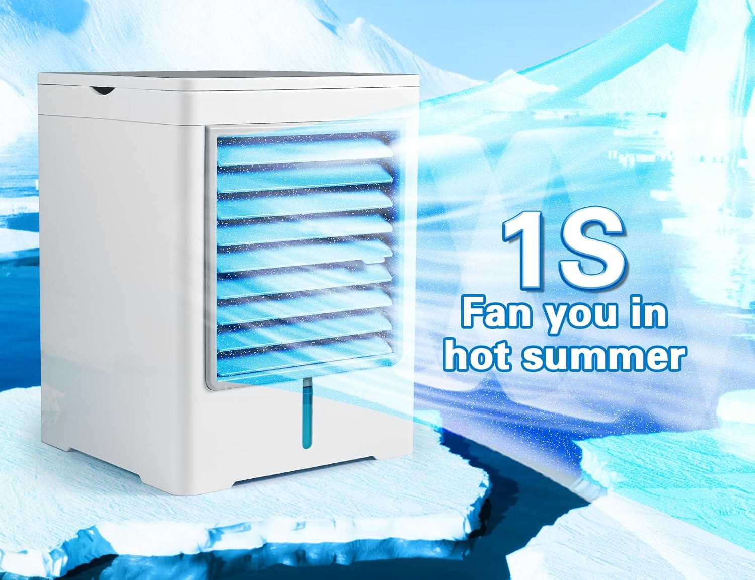 Portable Evaporative Air Cooler USB Mini Fan 3 Speeds