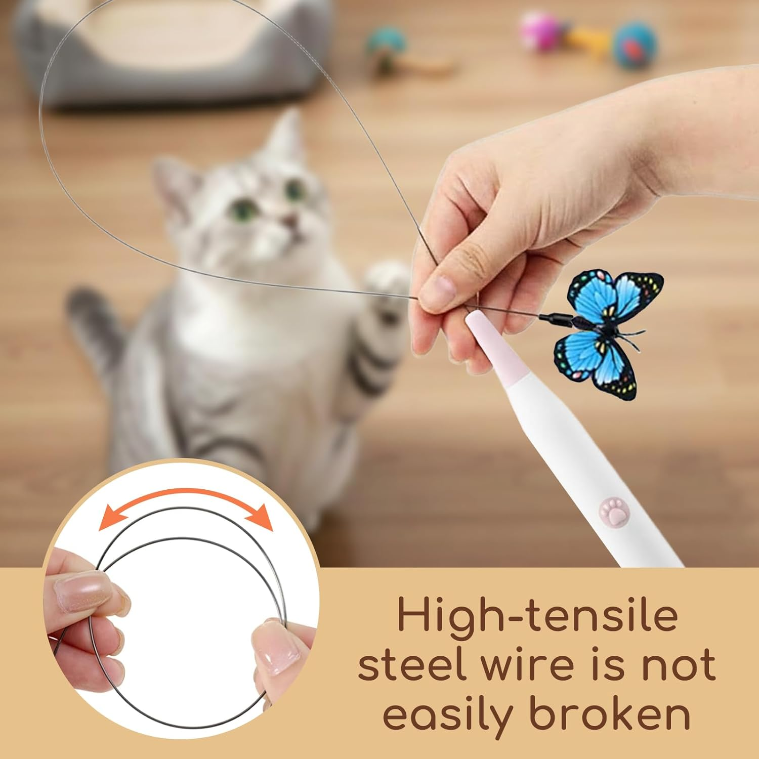 Rechargeable Automatic Cat Toy Butterfly Feather Suction