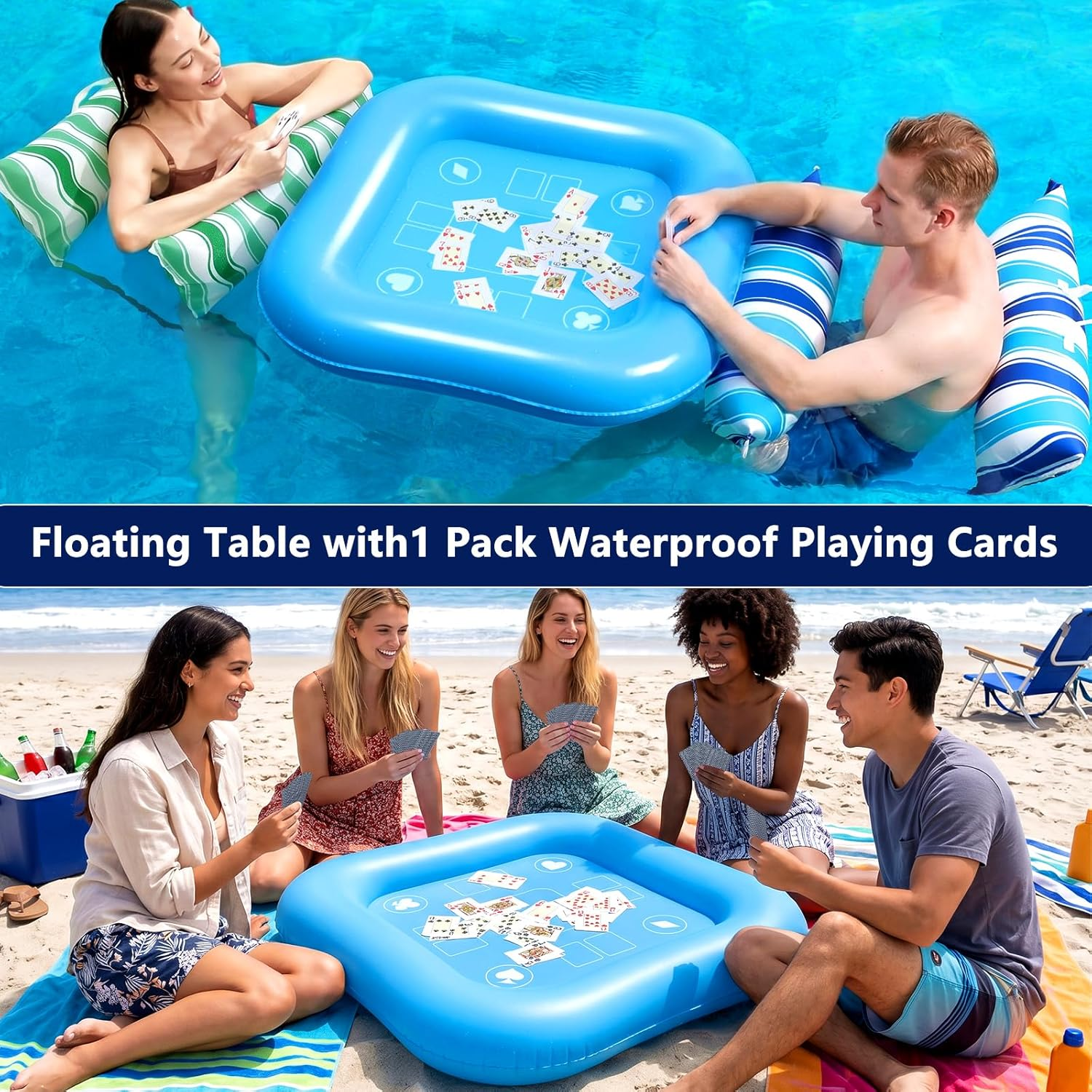 Jasonwell Pool Float Hammock Chair 2-Pack Floating Table