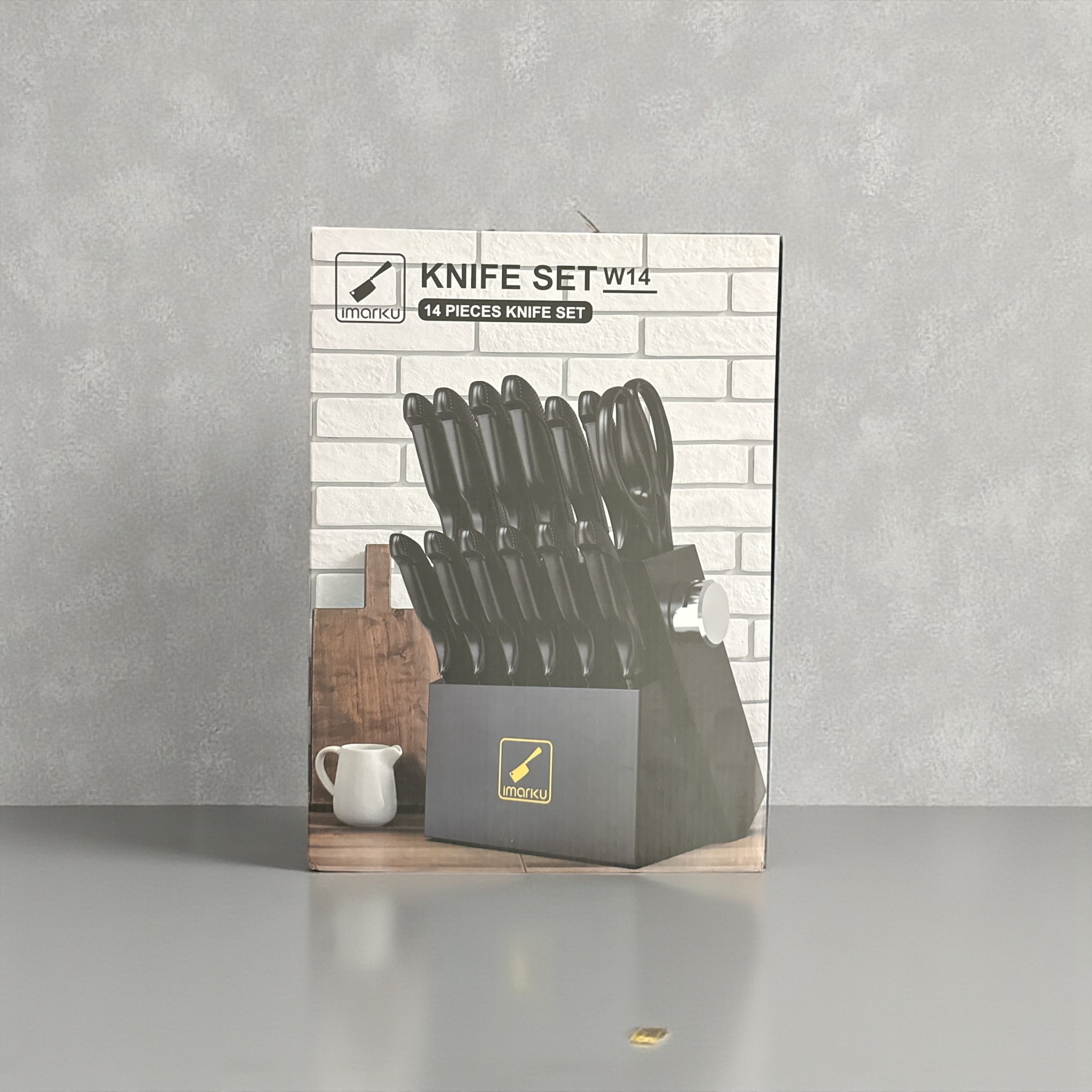 Japanese Kitchen Knife Set - Stainless Steel with Block & Anti-Slip Handles