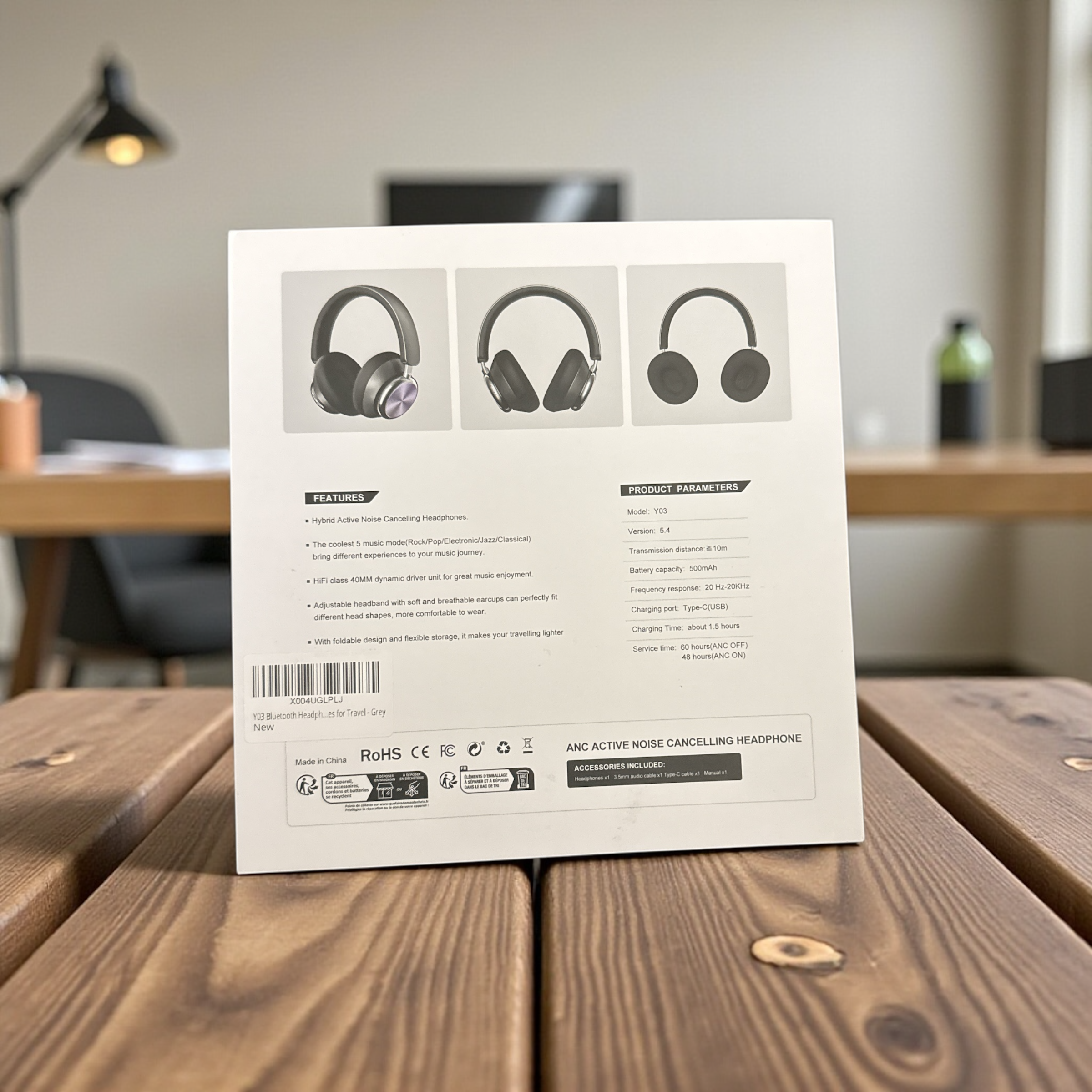 Headphones Y03 - Premium Noise Isolating Audio Headphones with Ergonomic Design