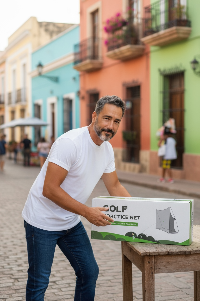 Pro Golf Practice Net 9x7ft Heavy Duty with Mat - Indoor Outdoor Training