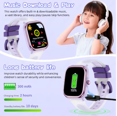 Kids Smart Watch Voice Chat GPS 1.54" Screen