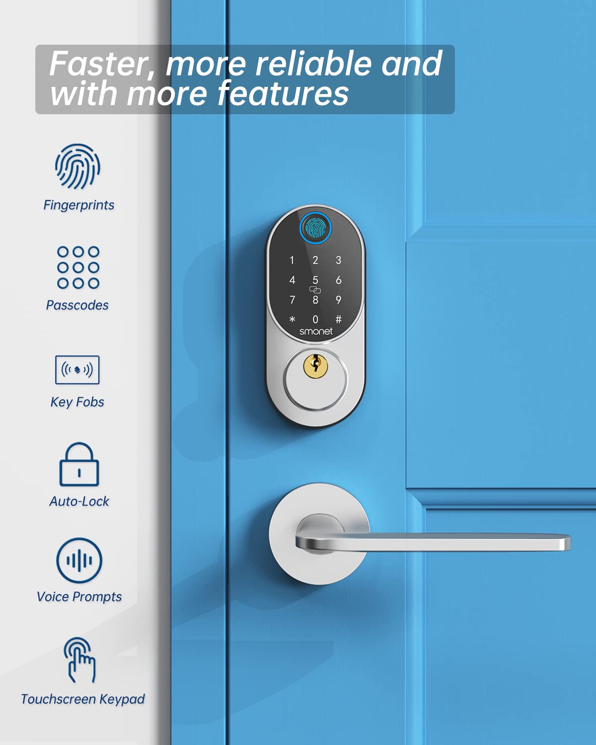 Smonet smart digital door lock Keyless Entry Front Door Lock