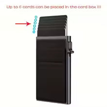Men's Minimalist Slim RFID Blocking Wallet Pop Up Card Holder Wallet for Men