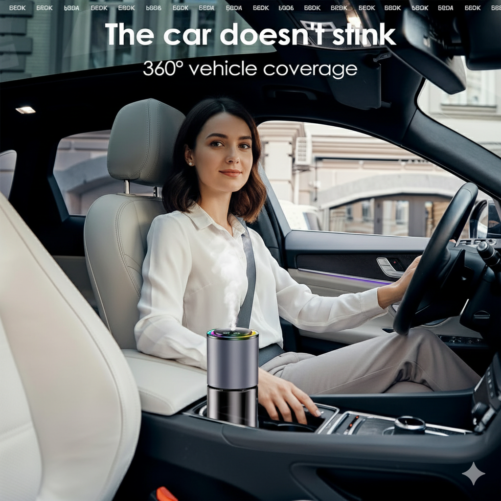 Coire Smart Car Air Freshener - Music Syncing LED Lights & 3 Modes