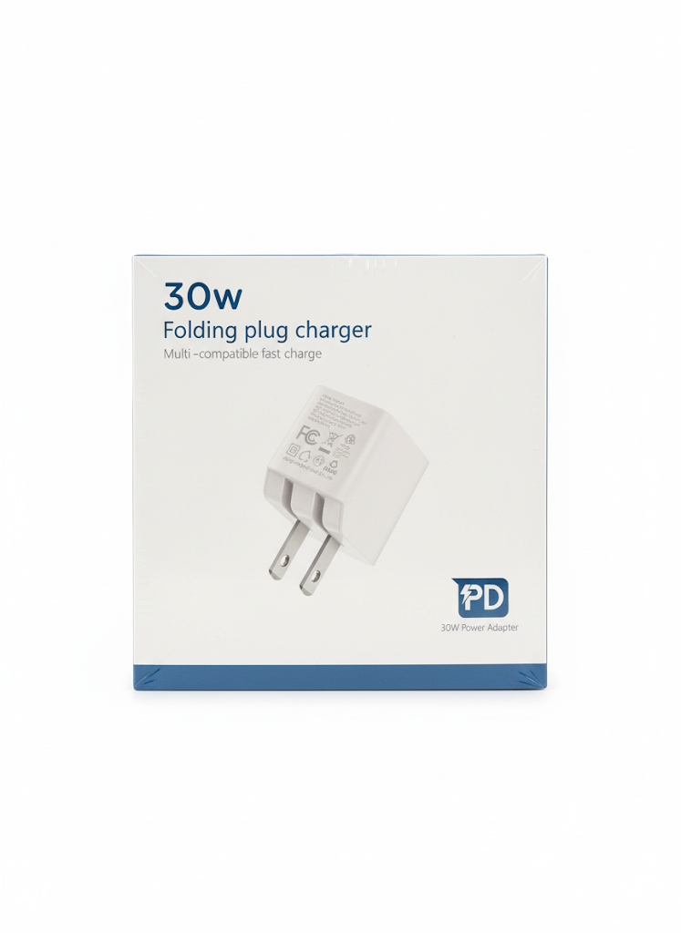 30W Folding Plug Charger - Compact Fast USB-C Travel Charger