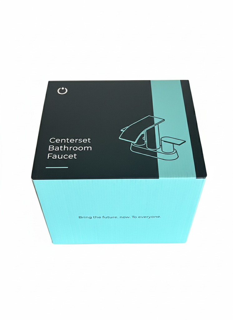 FORIOUS 4 Inch Brushed Nickel Bathroom Faucet - Waterfall Centerset Sink Faucet with Drain