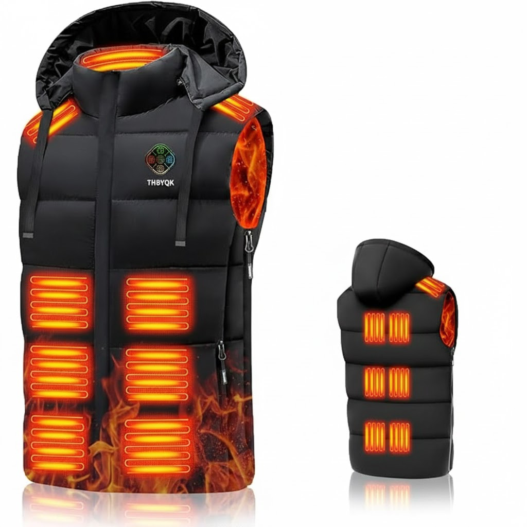 21-Zone Heated Vest - Smart Temperature Control Jacket for Men & Women | 5-in-1 Controller