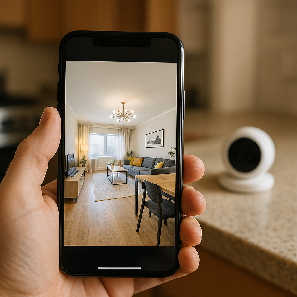 Live camera feed on smartphone