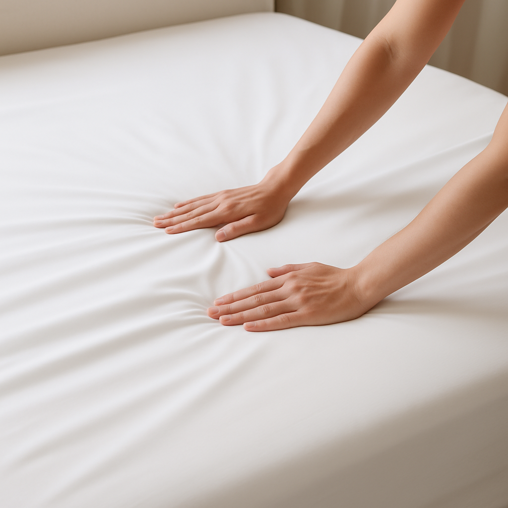 TUK SLEEP Bamboo Sheet Set King 4pc Cooling Silky White - lifestyle 6
