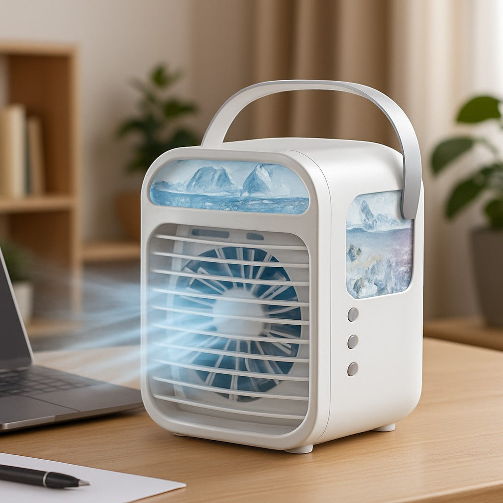 Portable Air Cooler Personal Evaporative Mist Desk Fan - lifestyle 1