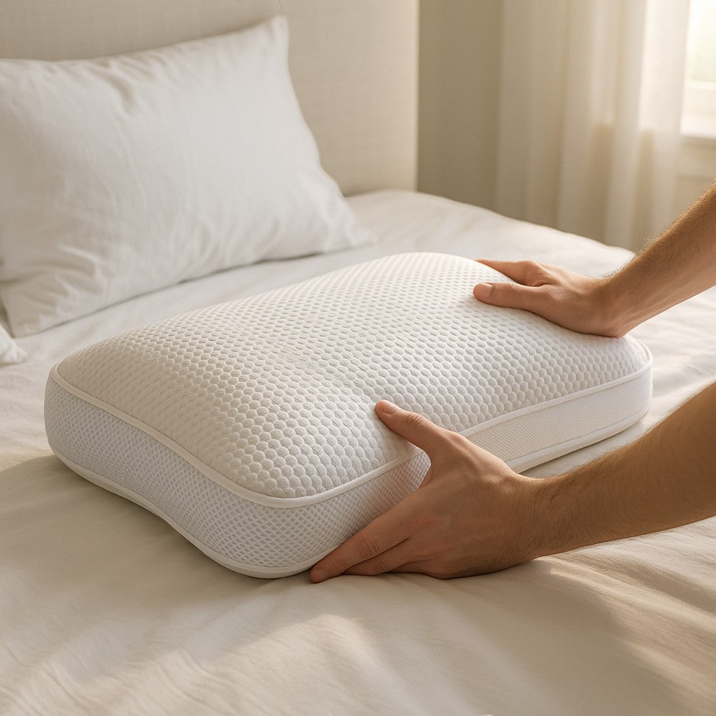 puresnoo Cooling 4D Pillow Triple Flow Side Sleeper - lifestyle 6