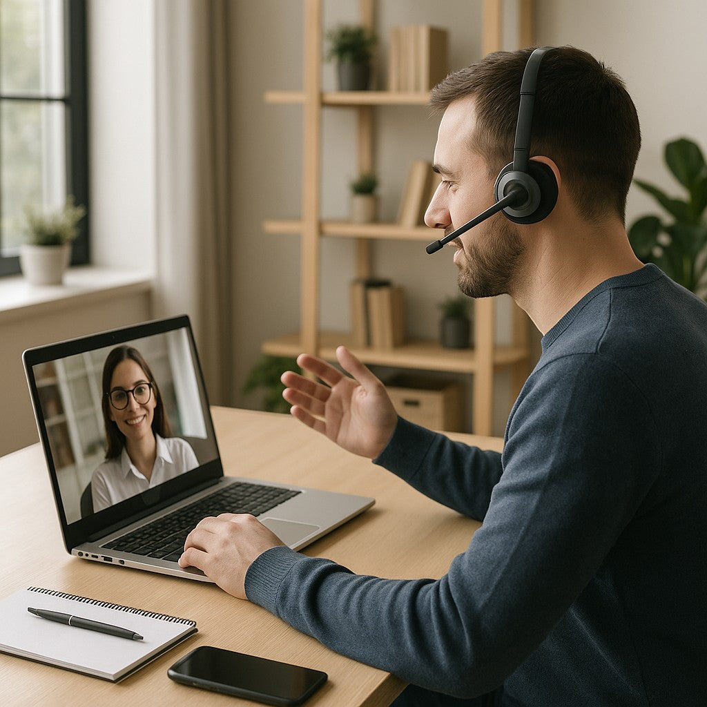 XirocTcy XT72-L Wireless USB Computer Headset Boom Mic - lifestyle 3