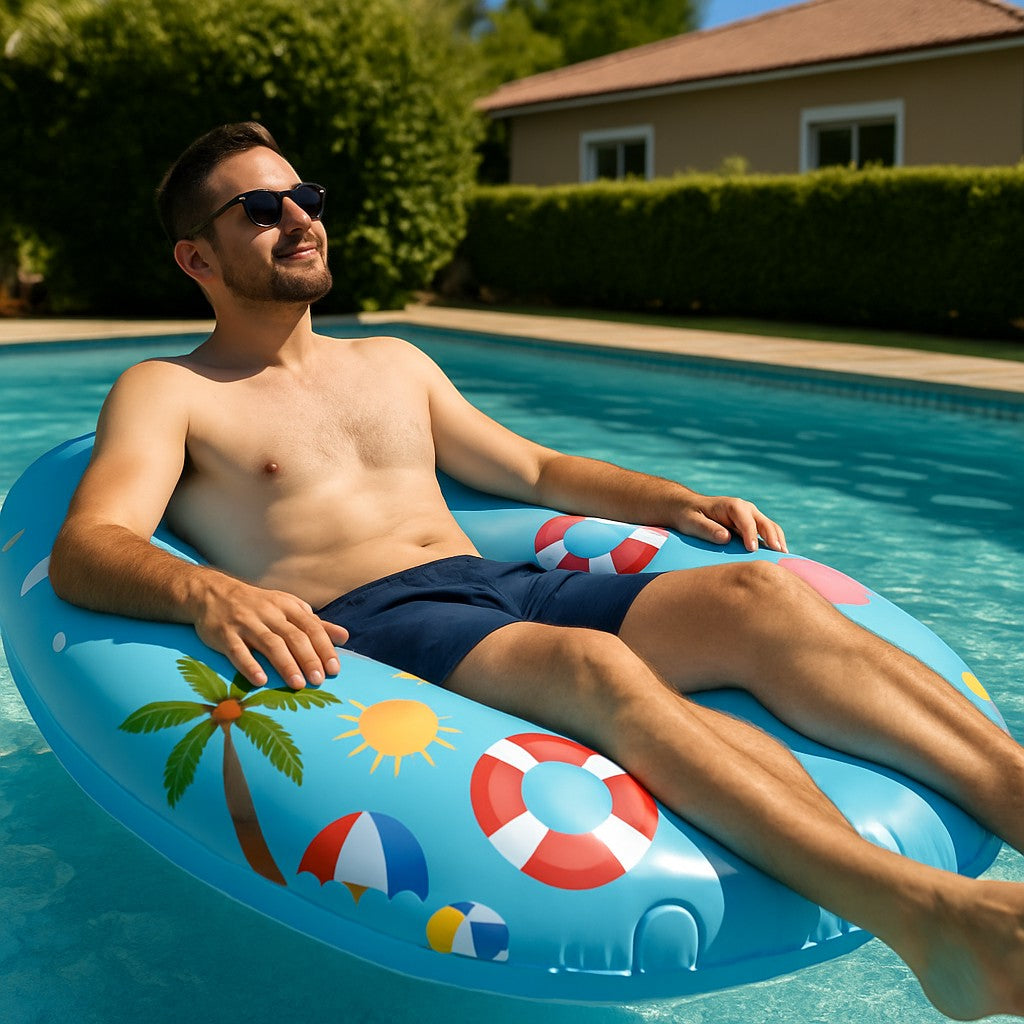 Instaywell Inflatable Pool Float Lounger 6 ft Adult Large - lifestyle 3