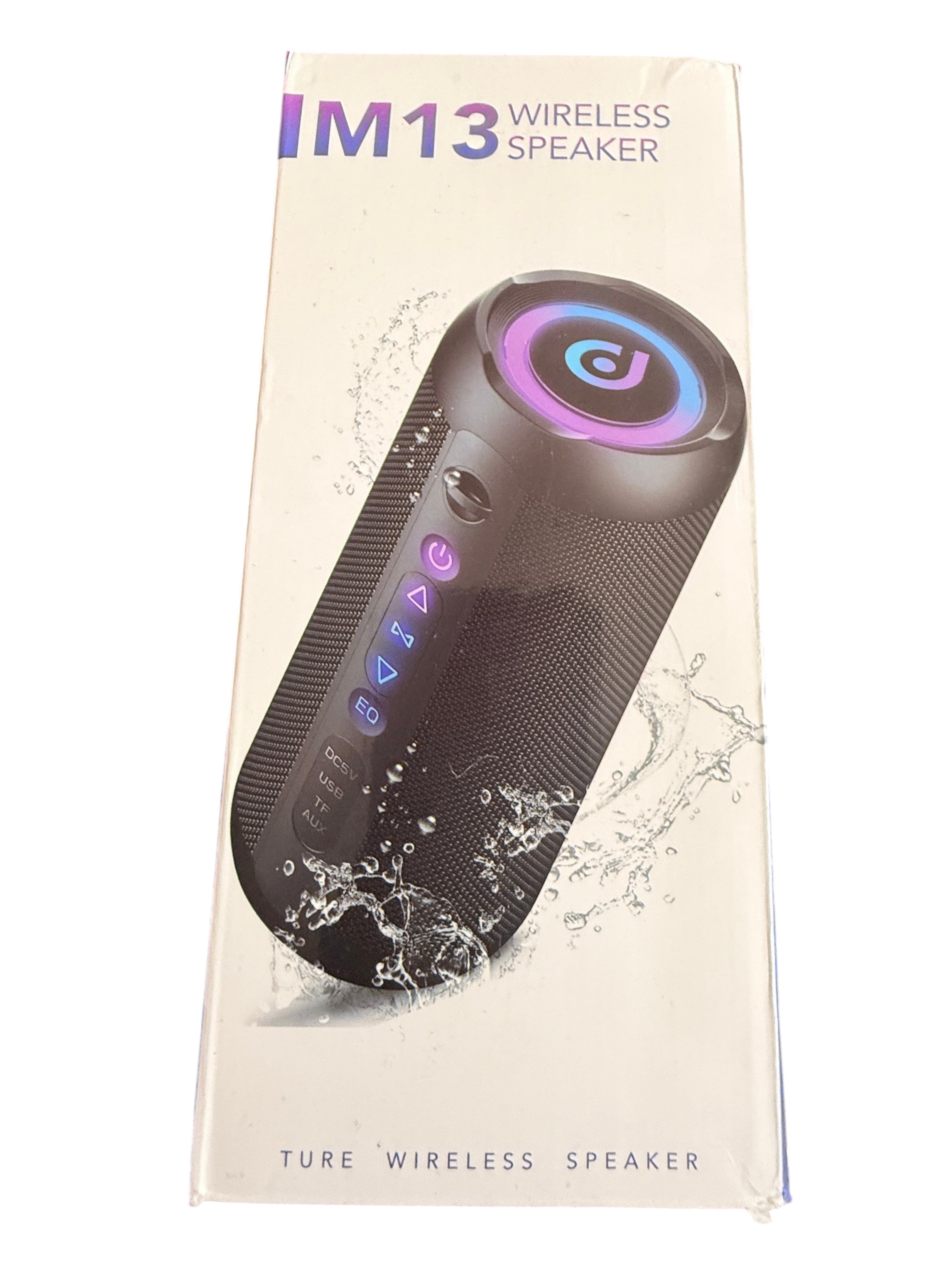 M13 Wireless Bluetooth Speaker Waterproof RGB Light Portable - package front (truth)
