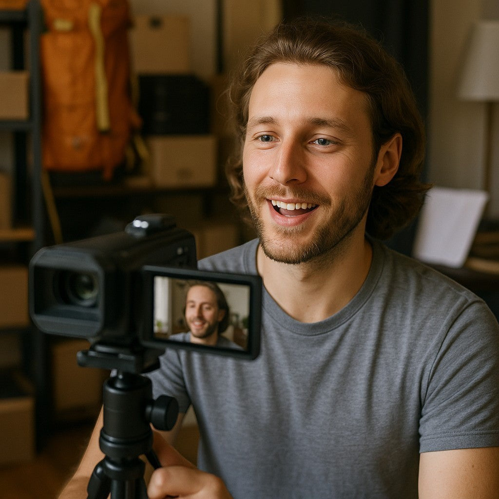 RuoYuns Camcorder HDV-8162P 4K Vlogging YouTube Camera - lifestyle 3