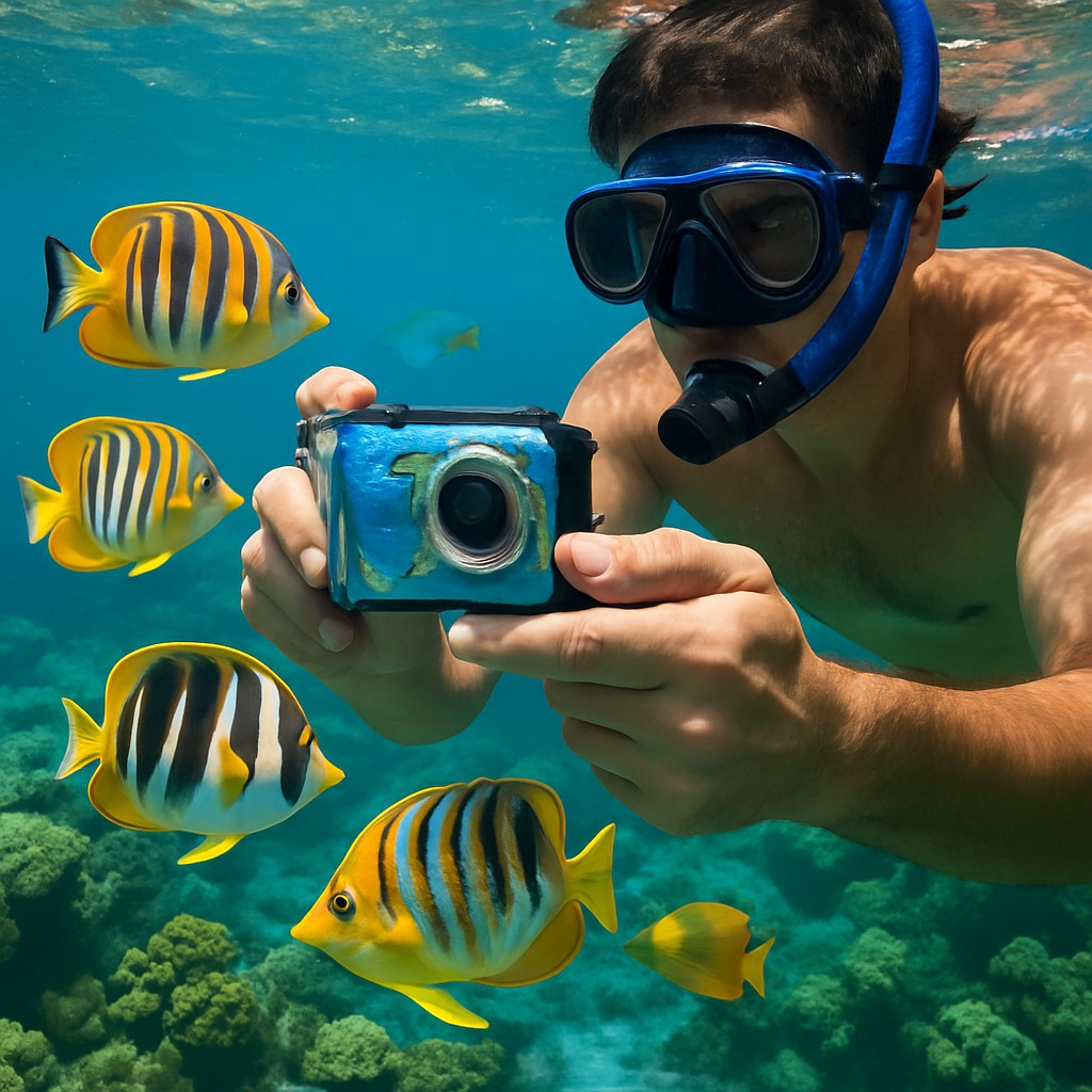 Tupso Dual-Screen Waterproof Underwater Digital Camera 4K - lifestyle 3