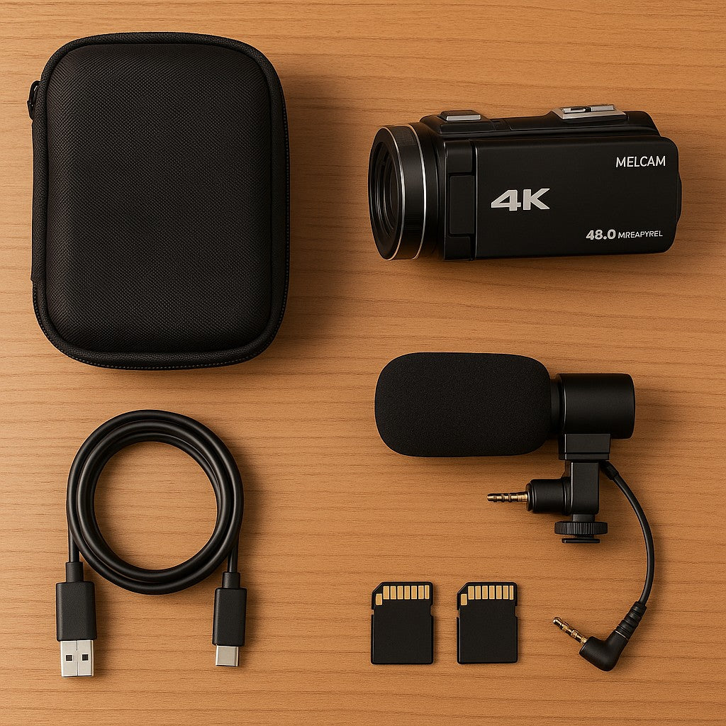MELCAM 4K Vlogging Camera 48MP 16X Zoom WiFi Touch Screen - lifestyle 4