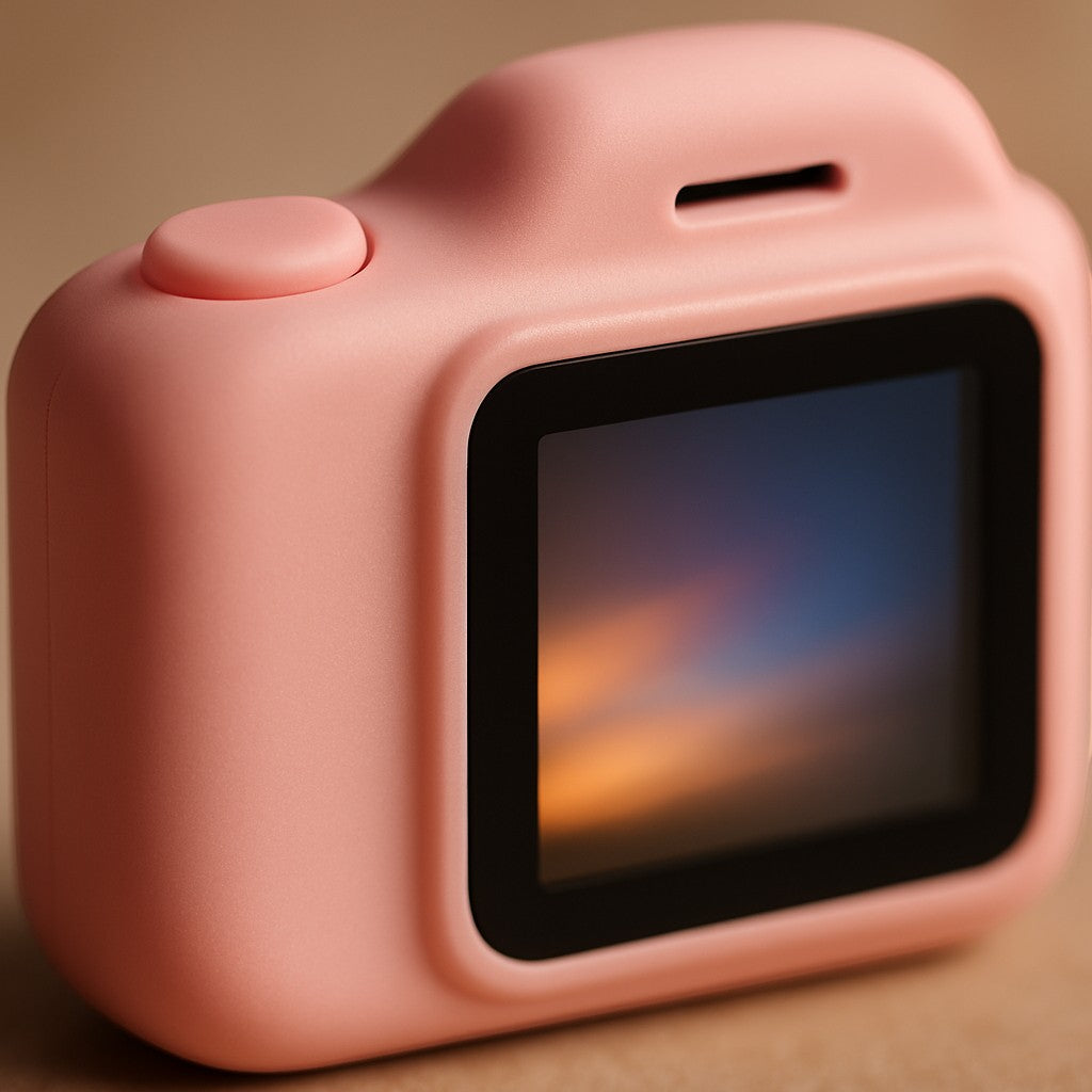 Happy Moment Kids Digital Camera FHD 1080P Pink Toy - lifestyle 2