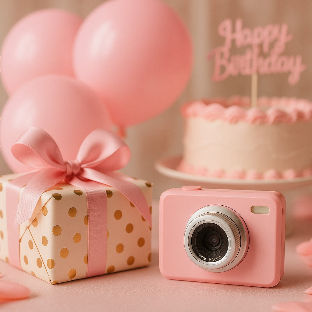 Happy Moment Kids Digital Camera FHD 1080P Pink Toy - lifestyle 5