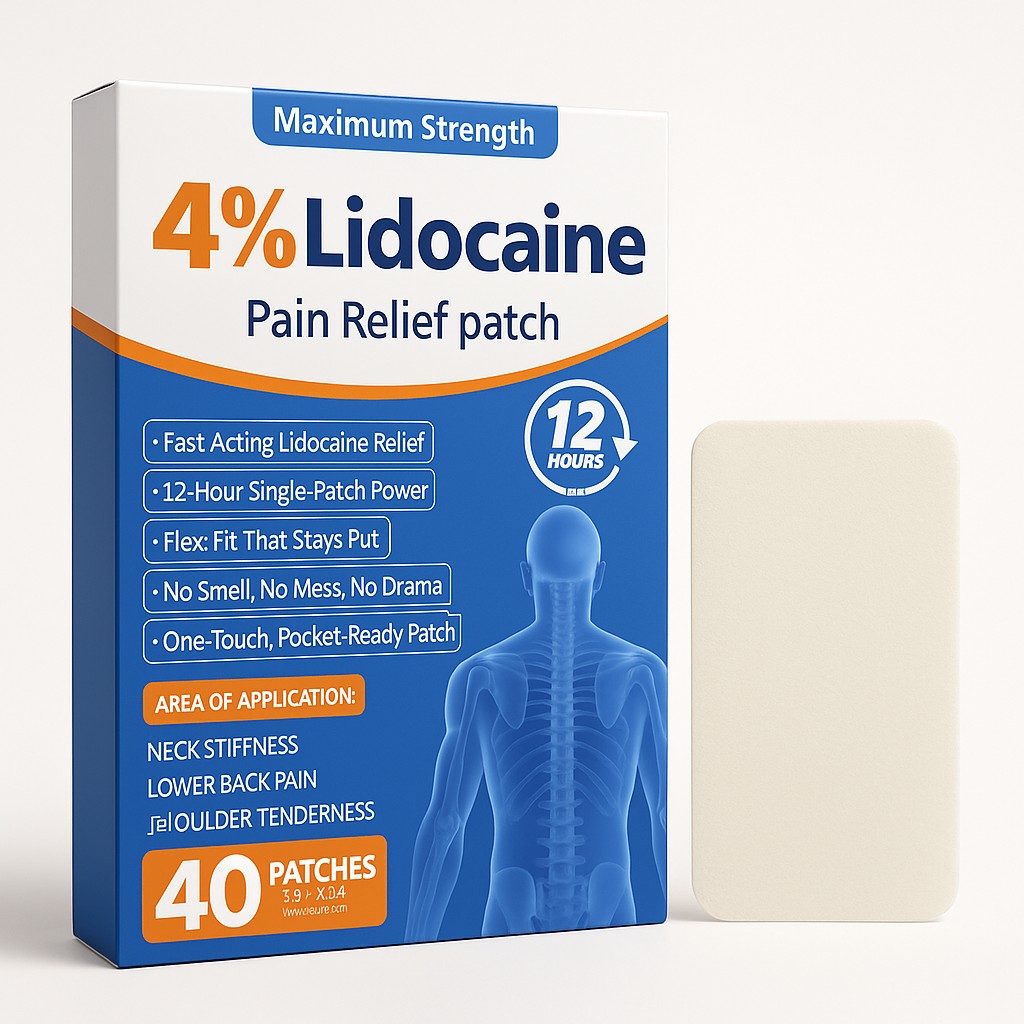 4% Lidocaine Pain Relief Patch 40-Count 12-Hour Max - lifestyle 1