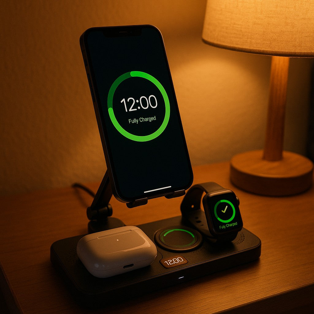 6-in-1 Wireless Charging Station Y21 Phone Watch Earbuds - lifestyle 2