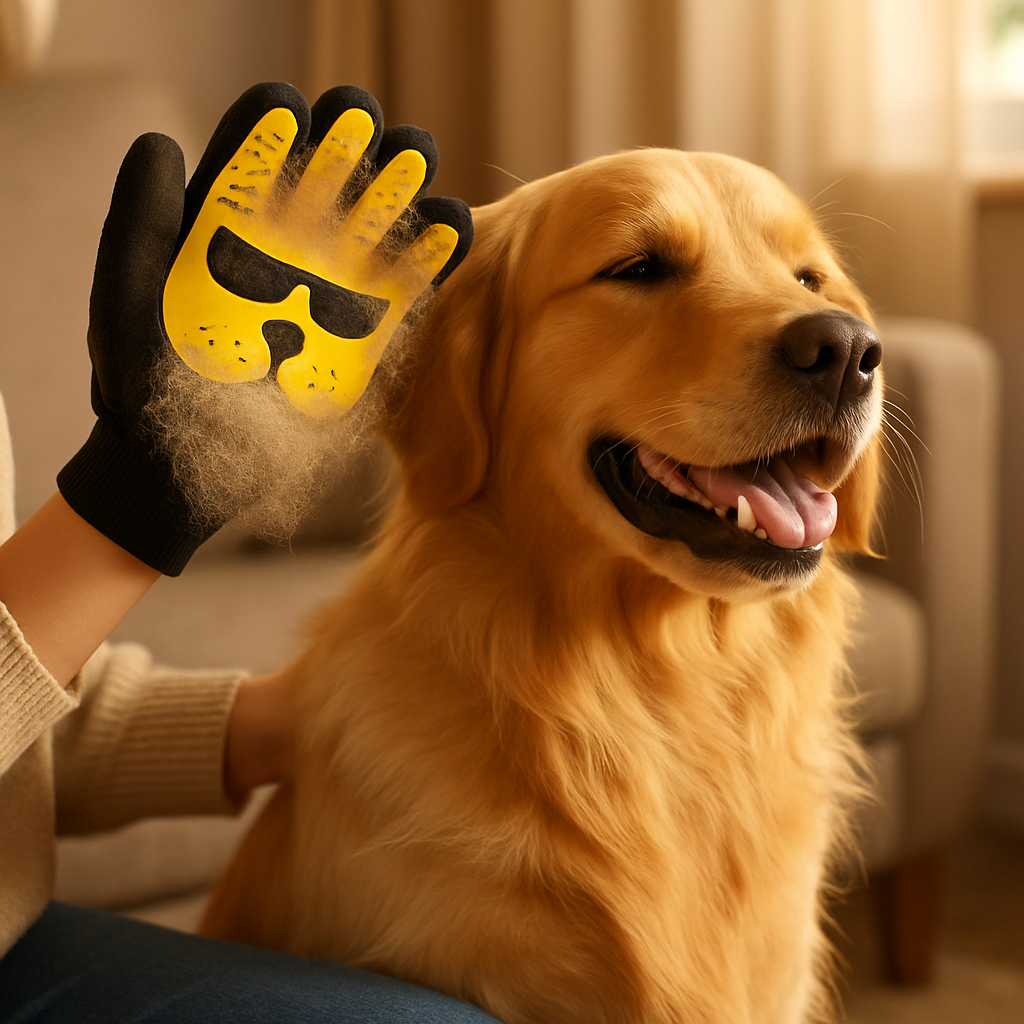 Caibao Pet Hair Removing Gloves Dog Cat Grooming Reusable - lifestyle 2