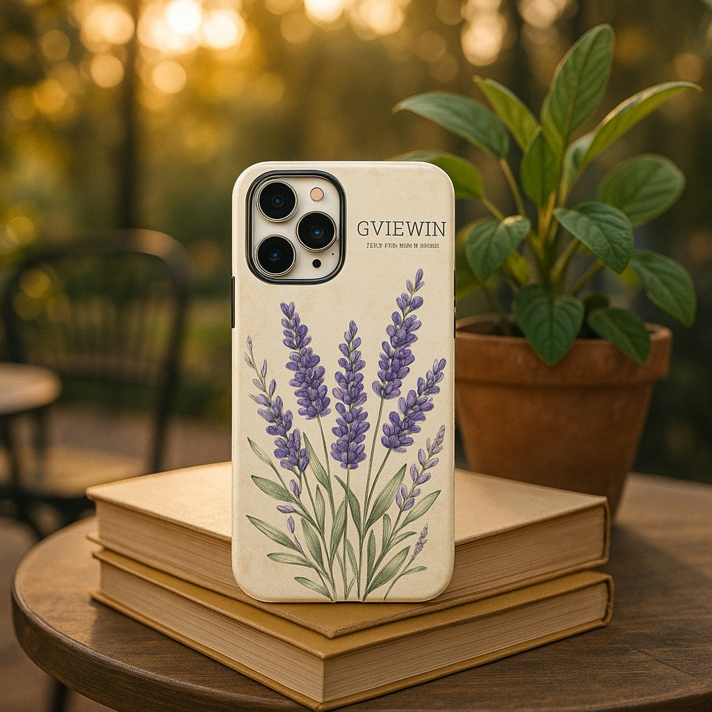 GVIEWIN Samsung Galaxy S25 FE Case Floral Blue - lifestyle 4