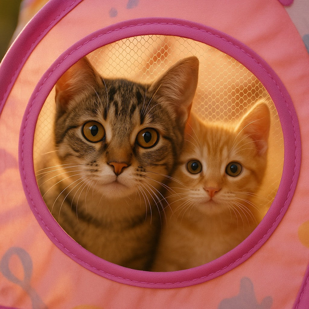 Dahlvs Cute Foldable Cat House Washable Pink 18in - lifestyle 3