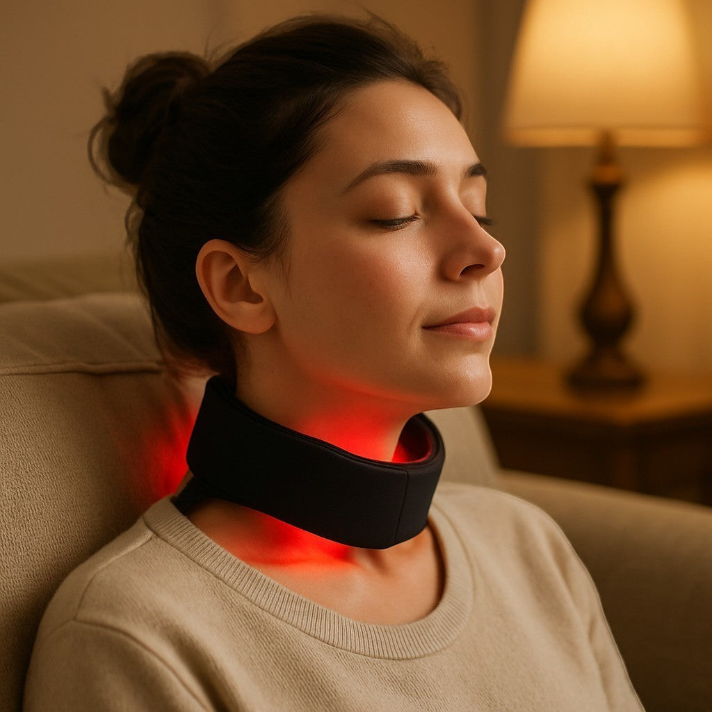 Red Light Therapy Neck Support Brace Black - lifestyle 1