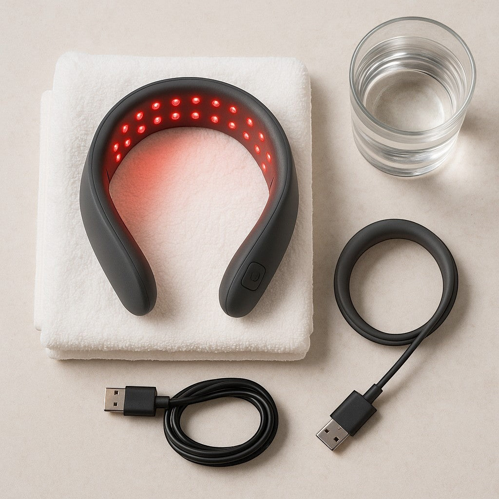 Red Light Therapy Neck Support Brace Black - lifestyle 3
