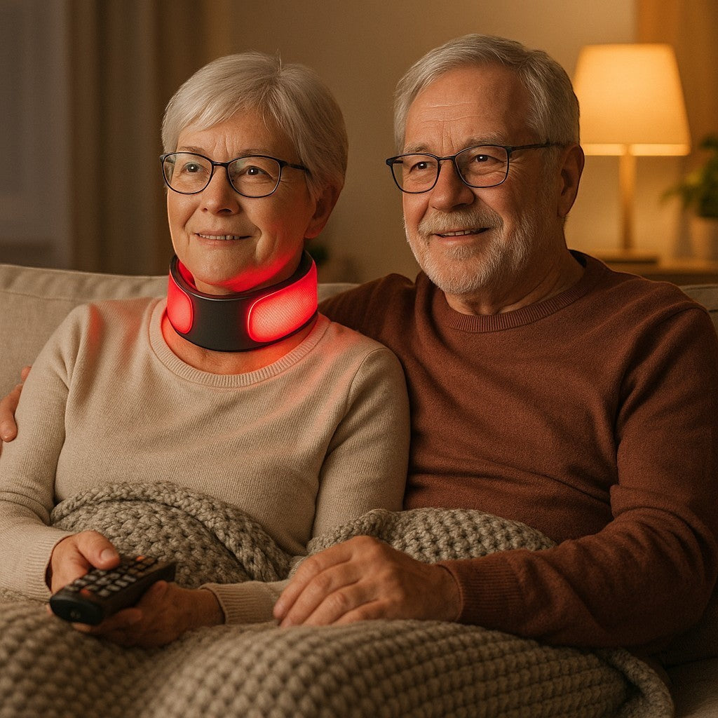 Red Light Therapy Neck Support Brace Black - lifestyle 6