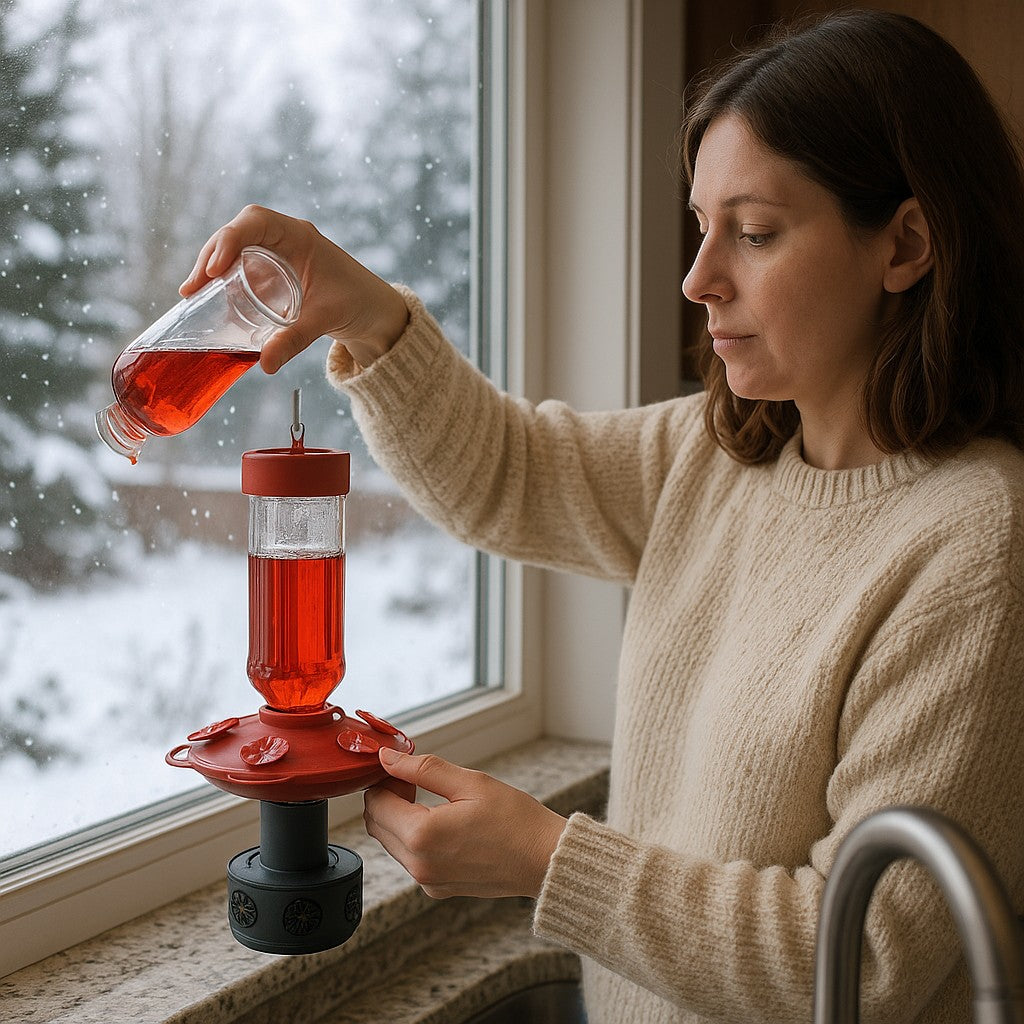 Hummingbird Feeder Heater Winter Freeze Prevention - lifestyle 3