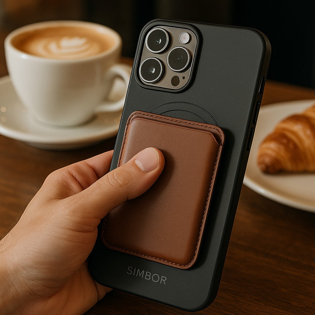 SIMBOR iPhone 17 Pro Magnetic Case Black MagSafe - lifestyle 5