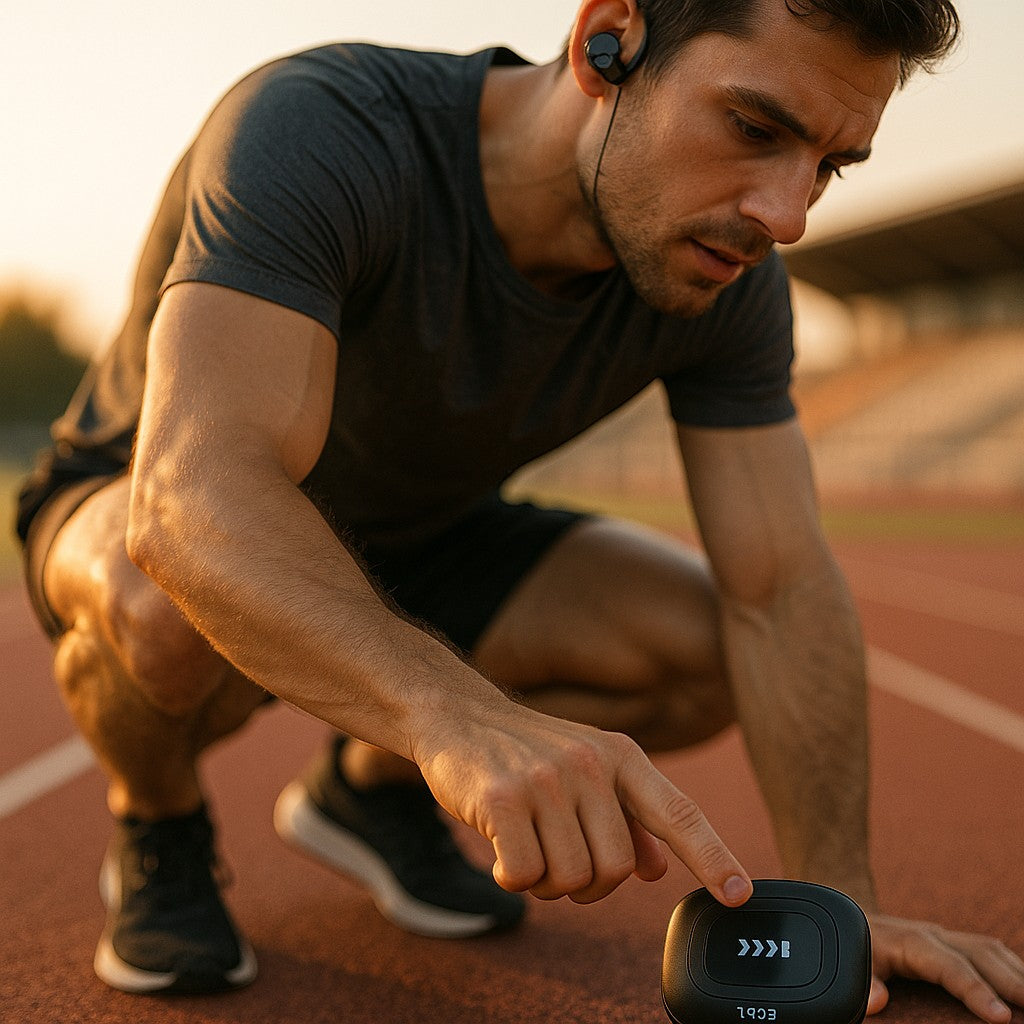 LERNC TP03 Sport Wireless Earbuds LCD Touch Anti-Loss - lifestyle 3