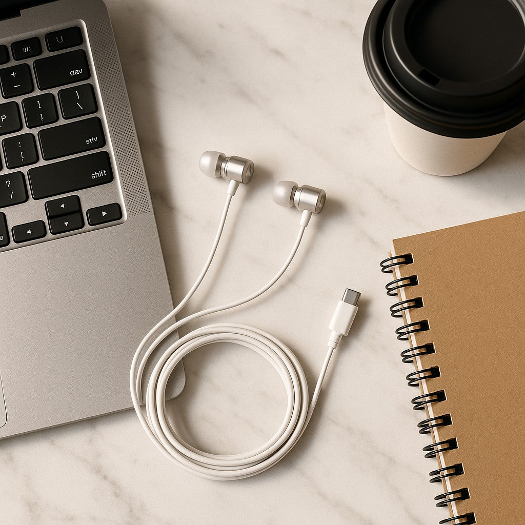 USB-C Wired Earphones In-Ear Stereo Noise Isolating - lifestyle 2