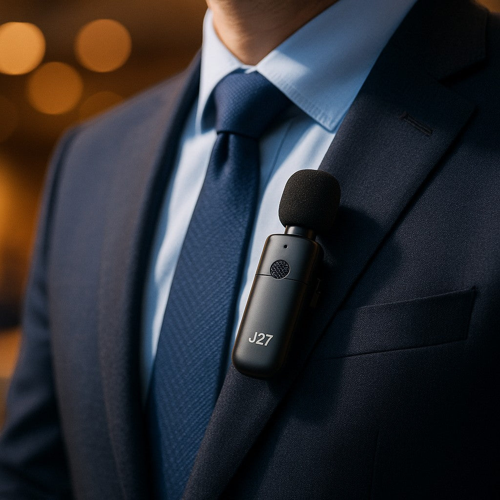 J27 Wireless Lavalier Microphone USB-C Lightning 25m - lifestyle 2