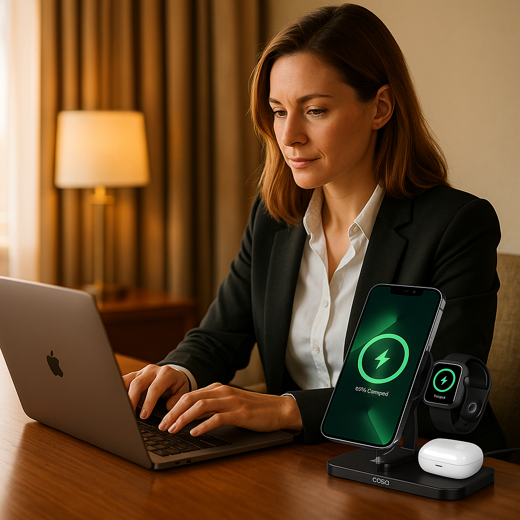 C940 Foldable 3-in-1 Magnetic Wireless Charger Apple - lifestyle 3