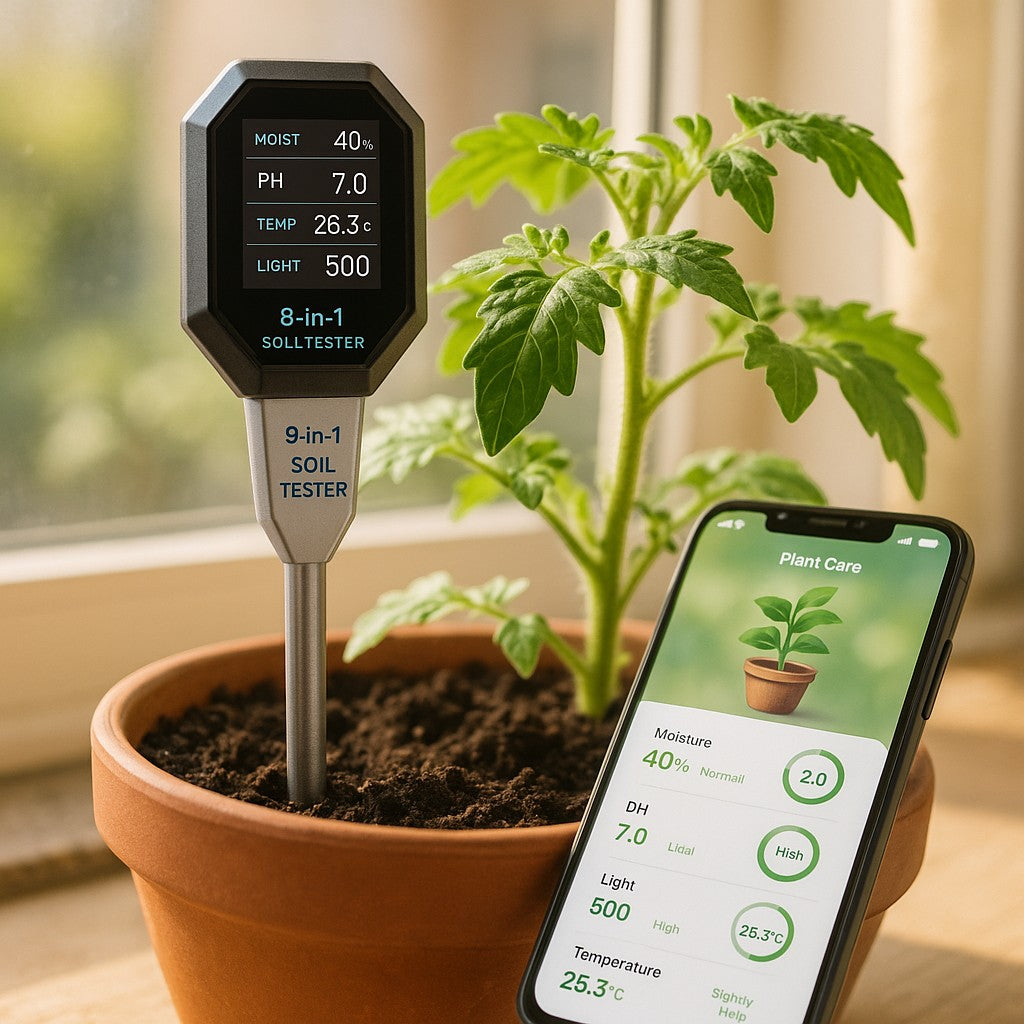 8-in-1 Soil Moisture Tester with App Monitoring pH Meter - lifestyle 1