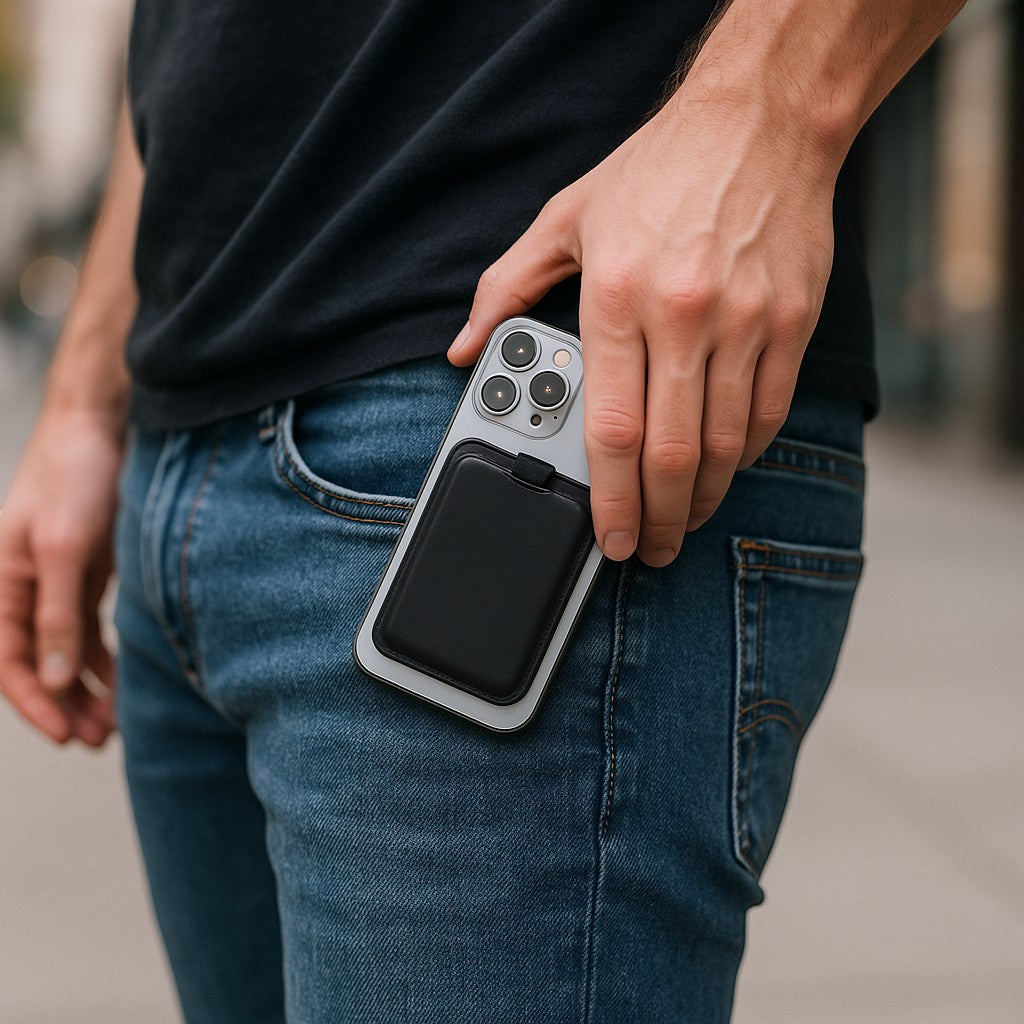 ZQDL Q44 Magnetic Wallet Find My MagSafe Card Holder - lifestyle 3