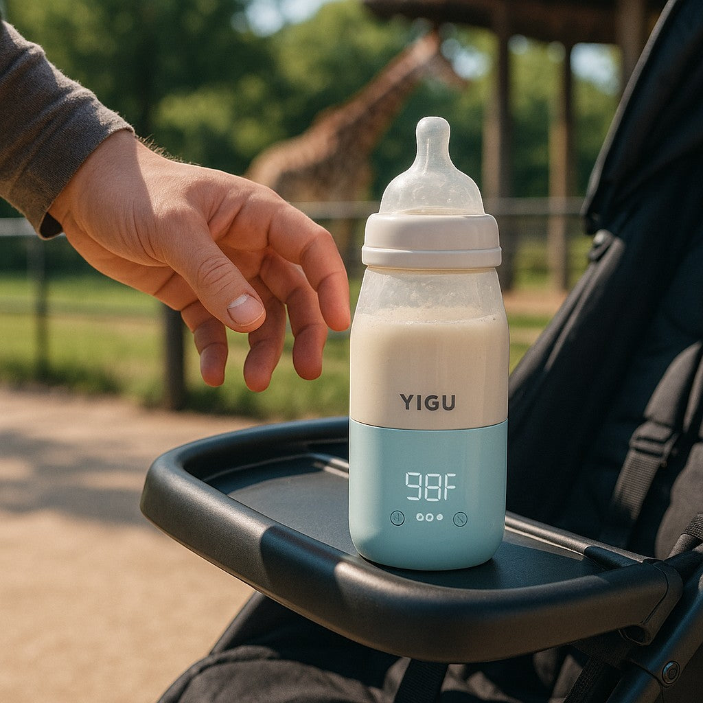 YIGU Portable Bottle Warmer — 316 Steel, 9000mAh Battery - lifestyle 1