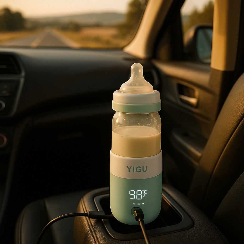 YIGU Portable Bottle Warmer — 316 Steel, 9000mAh Battery - lifestyle 3