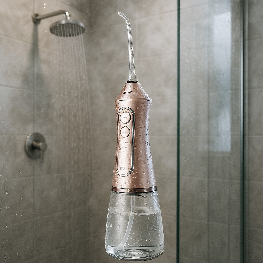 JIC205 Portable Water Flosser — Pink, 5 Modes, 200ml - lifestyle 2