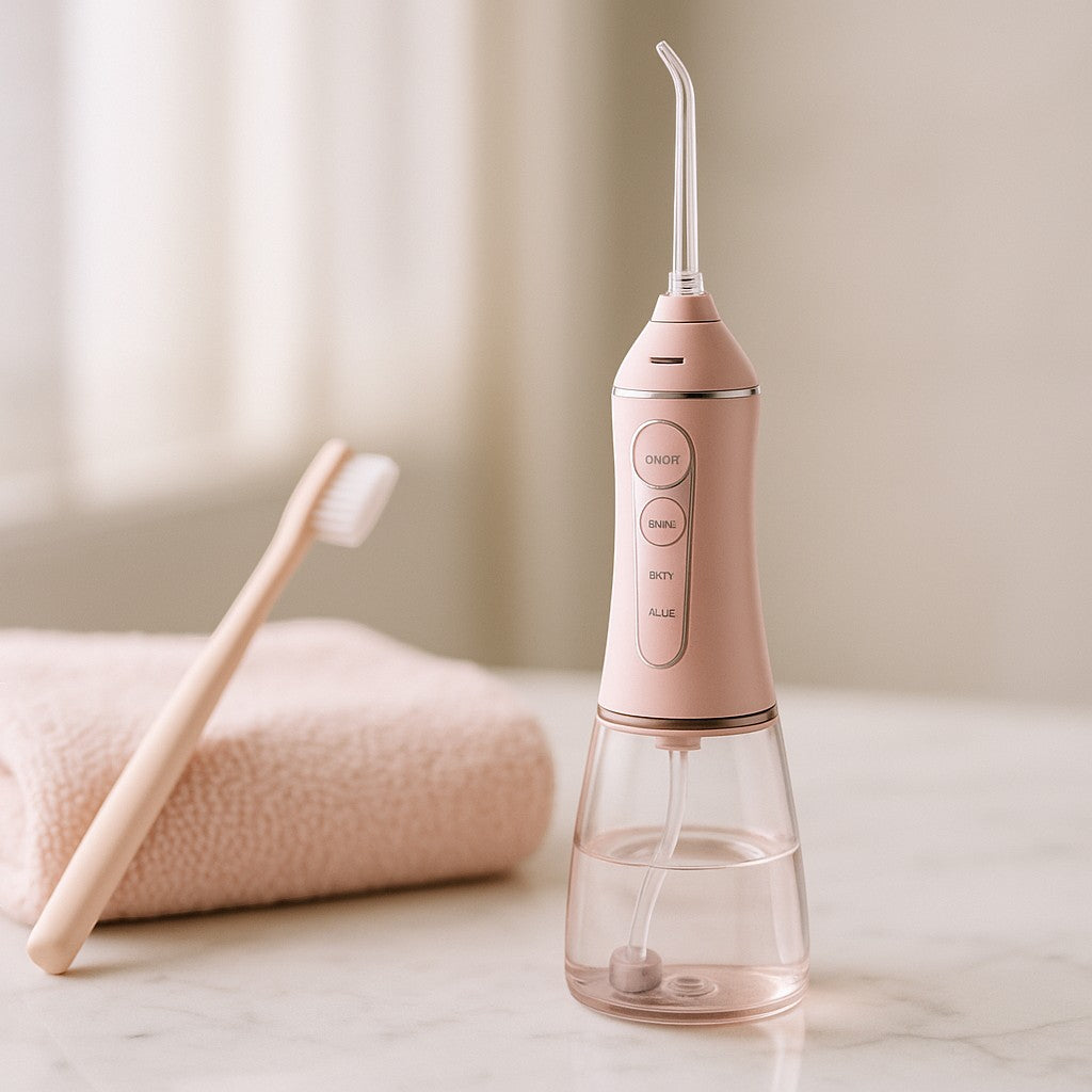 JIC205 Portable Water Flosser — Pink, 5 Modes, 200ml - lifestyle 3