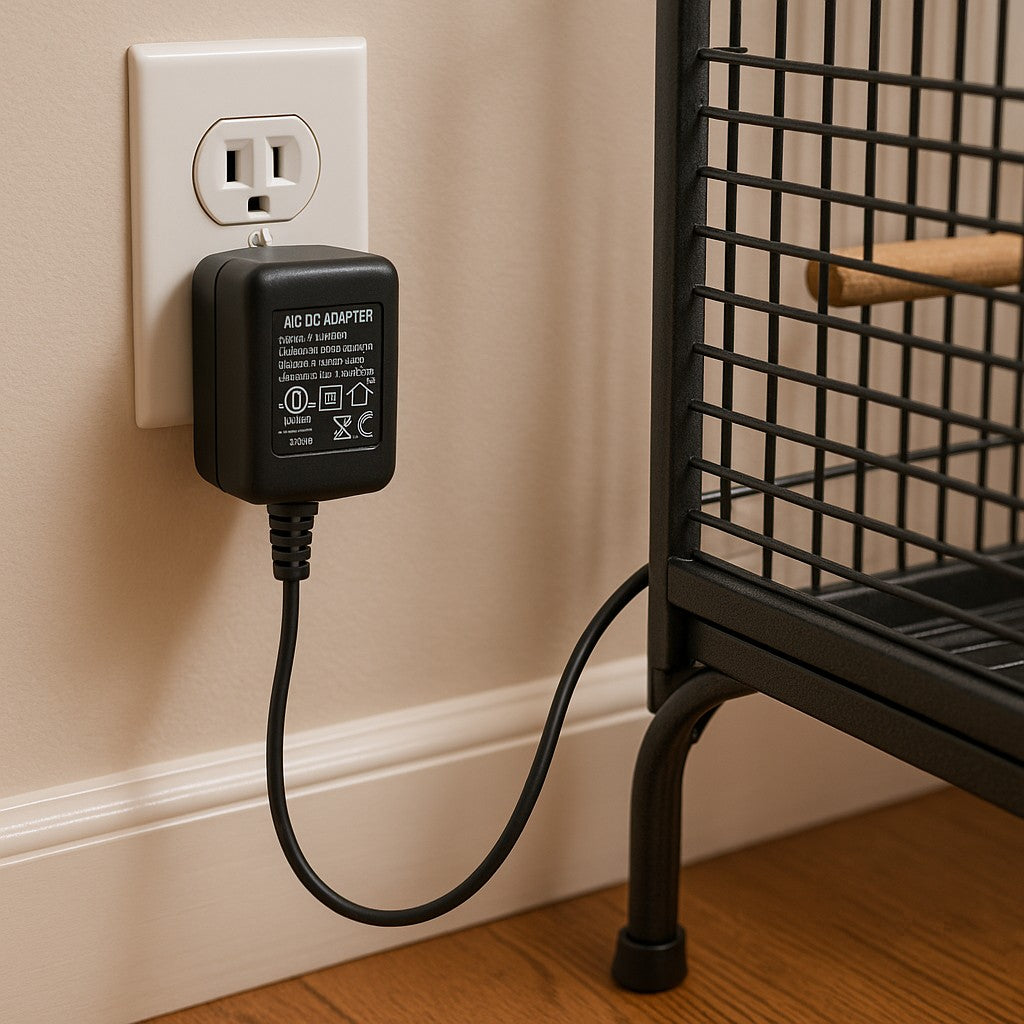 Pet Bird Cage Heater 12V — Heated Perch, Constant Temp - lifestyle 4