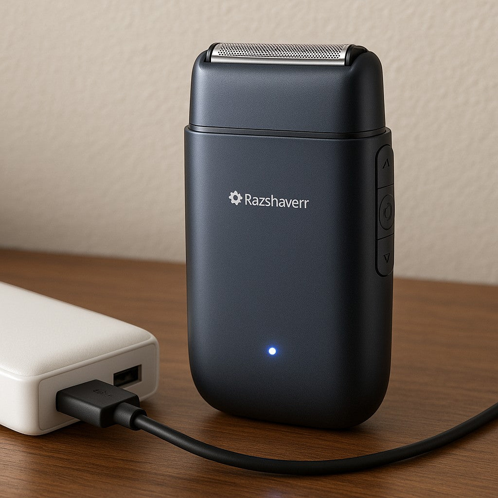 Razshaverr LK-2012 USB Electric Shaver — Body Wash Blue - lifestyle 6