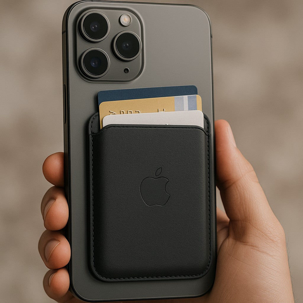 Magnetic MagSafe Wallet with Apple Find My Card Pack — Black - lifestyle 1