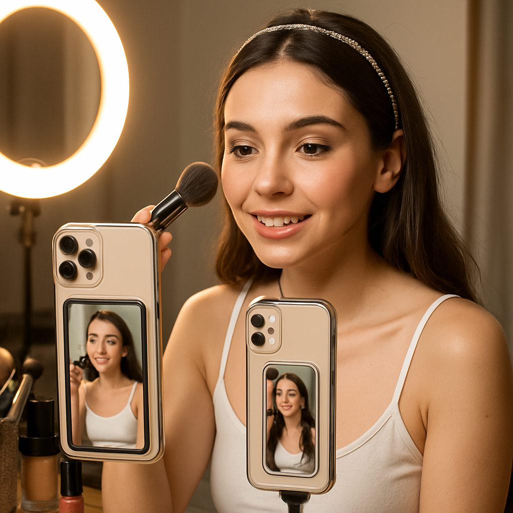 Gisotu T1 Magnetic Selfie Screen Monitor 4" 1800mAh - lifestyle 3