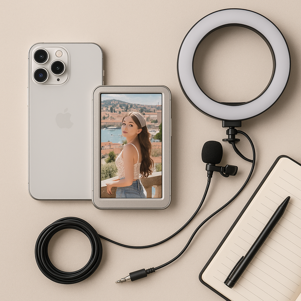 Gisotu T1 Magnetic Selfie Screen Monitor 4" 1800mAh - lifestyle 4